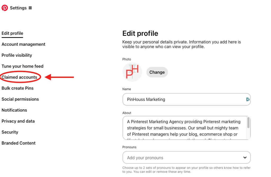 Claiming Instagram on Pinterest